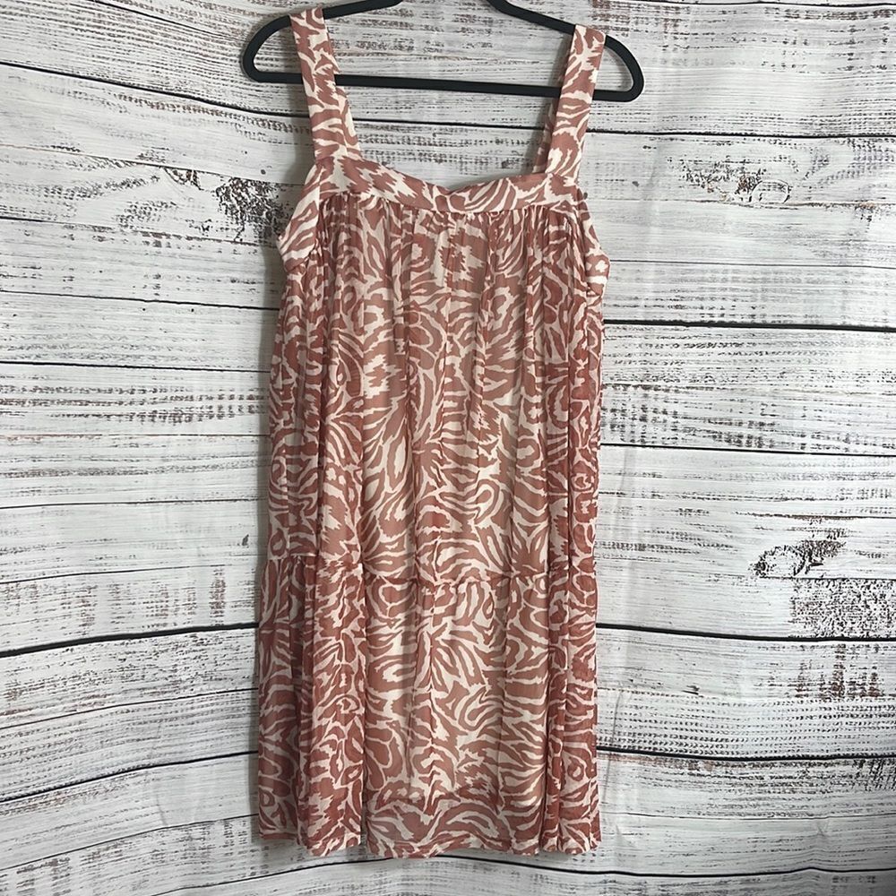 Love Fire Dress Womens Size XL Chiffon Zebra print Mini Sleeveless Vacation New